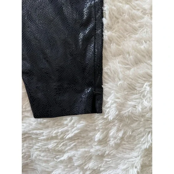 Zara Basic Women's Size XL Black Snake Print Zip Up Hem Legging Pant - Picture 5 of 13